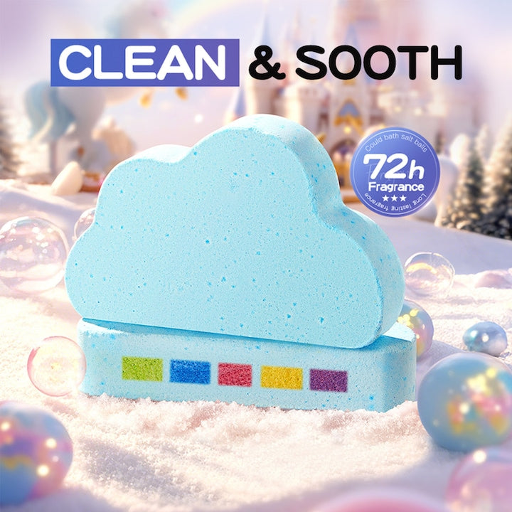 Cloud Bath Bombs Rainbow Foam | gentle cleansing , skin care and relaxation