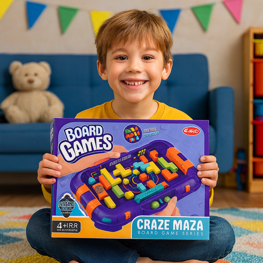 3D Tilt Maze Puzzle Game Board Interactive Handheld Brain Tester For Kids & Adults