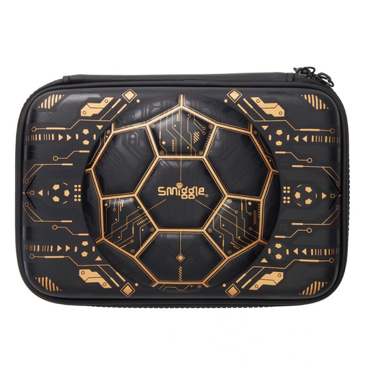 Smiggle Pencil Case - Hardtop | Gold Football