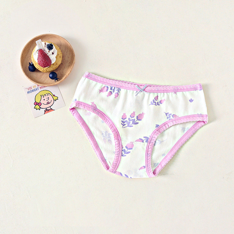 Girls Cotton Panties ( 4 Pcs ) Purple Tulip | Size 2-12y