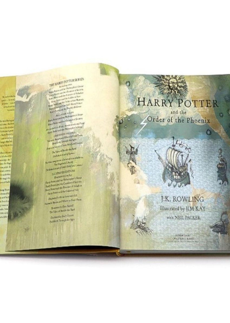 Harry Potter Illustrated Collection- 5 Books Set By J.K. Rowling | Hard Cover | 8+