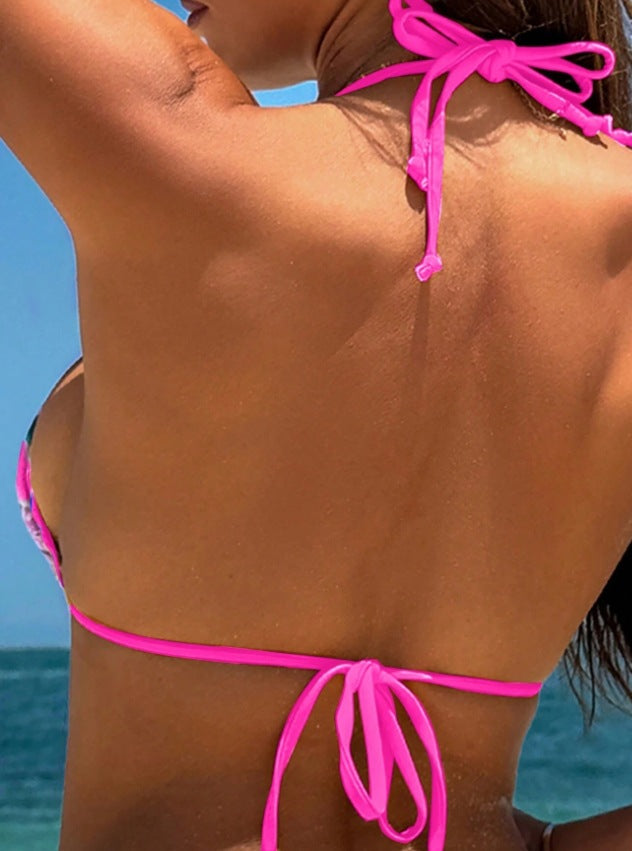 Hot Pink Floral Swimsuit- 2pcs | Size S-L