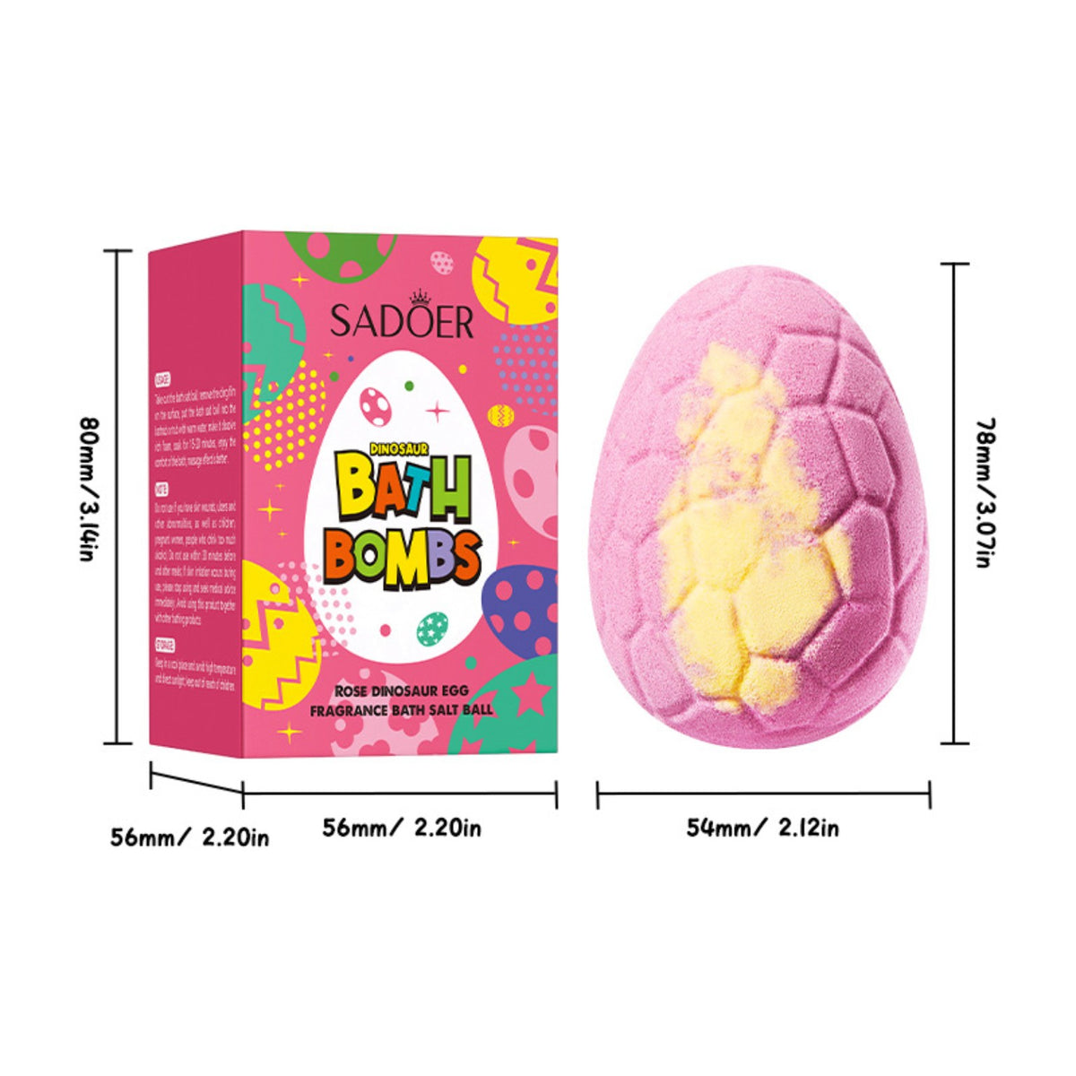 Rose fragrance dinosaur egg bath bomb