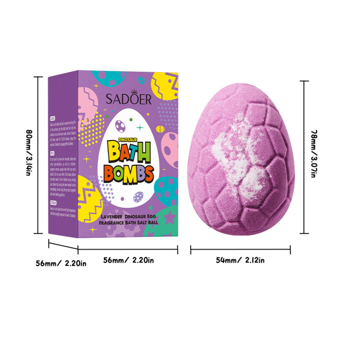 Lavender fragrance dinosaur egg bath bomb