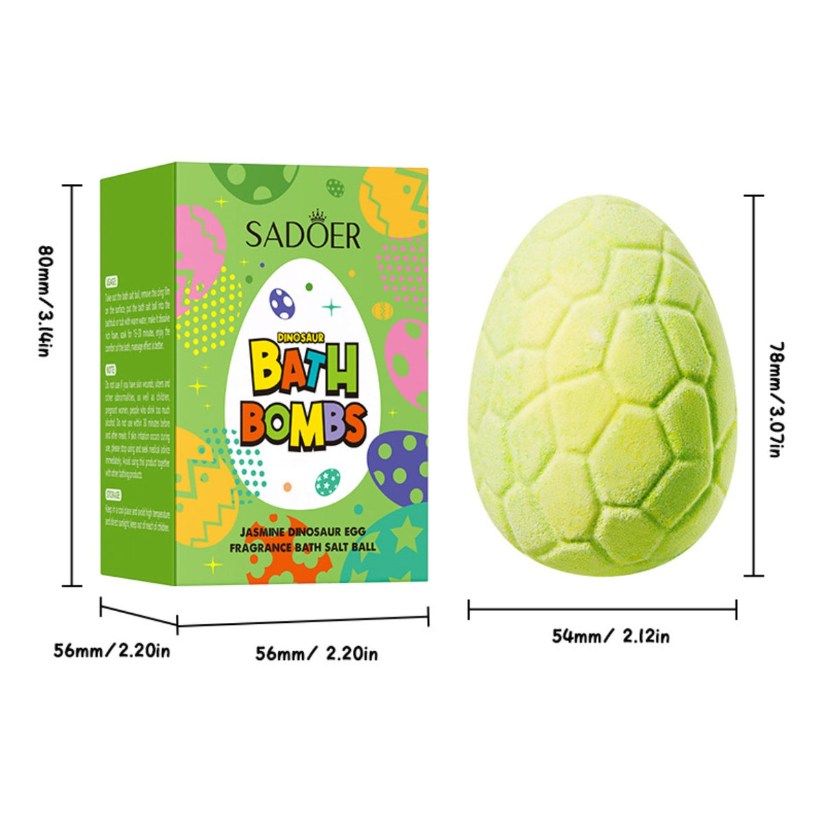 Jasmine fragrance dinosaur egg bath bomb
