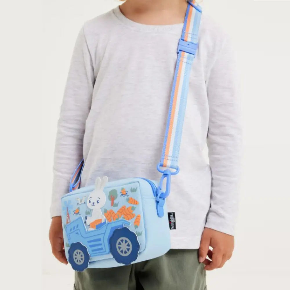 Smiggle Blue Rabbit 26cm Backpack | 4 Pcs Set