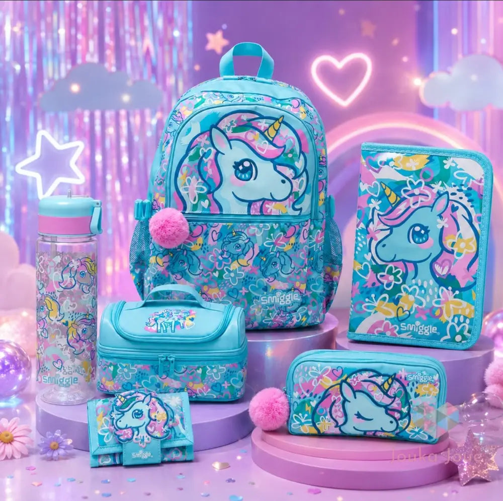 Smiggle Light Blue Unicorn | Build Your Own Set