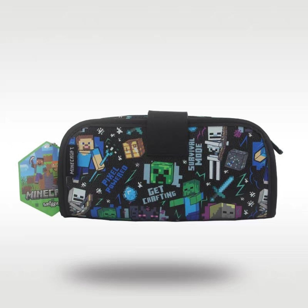 Smiggle Minecraft Utility Pencil Case back Minecraft print