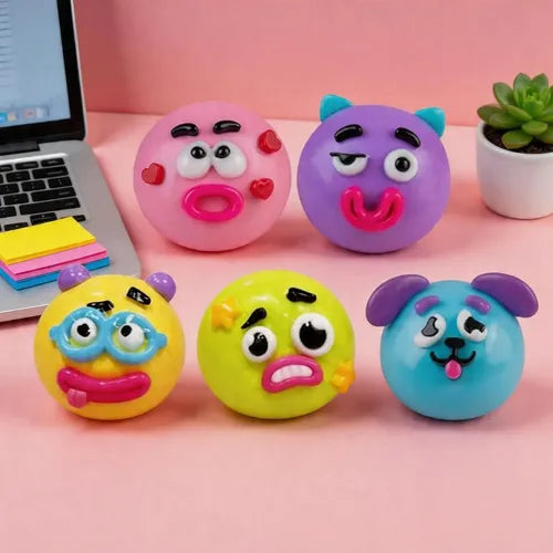 Large Smushers changeable face squishy toys in assorted colors